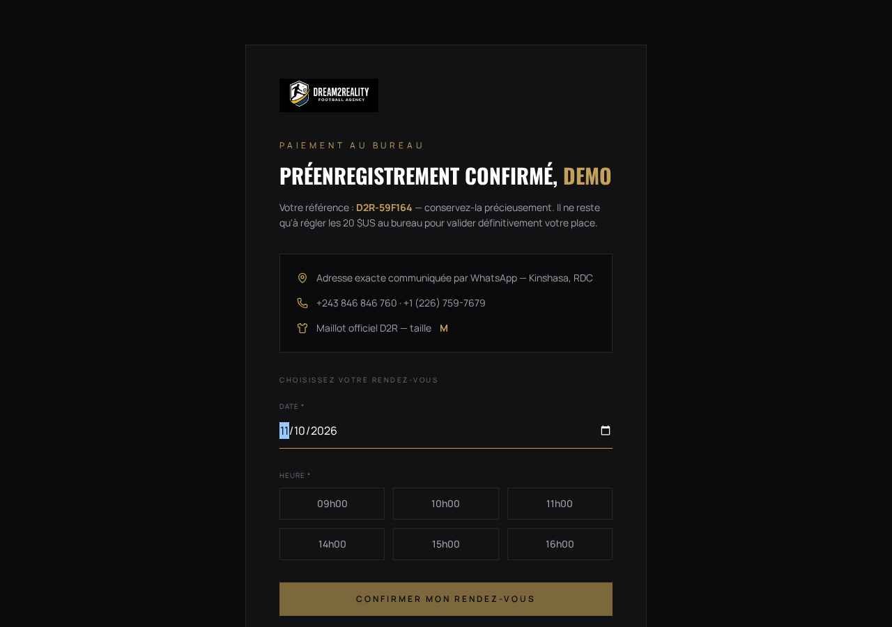 Prenez votre rendez-vous